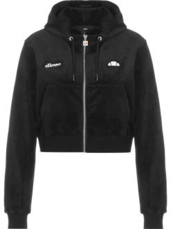 Aktion 🛒 Sweat & Fleece Ellesse Hooded Zipper Kirsten Crop In Black Günstig Kaufen 👍