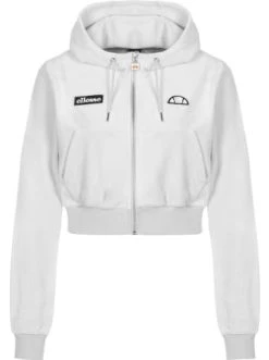 Aktion ⭐ Sweat & Fleece Ellesse Hooded Zipper Kirsten Crop In Light Grey Günstig Kaufen 😍