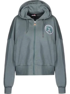 Bestpreis 🎉 Sweat & Fleece Ellesse Hooded Zipper Parizes Crop In Green Günstig Kaufen 😀