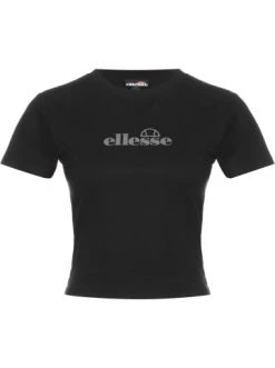 Auslauf 😀 Große Größen Ellesse T-Shirt Bold Crop In Black Günstig Kaufen ❤️