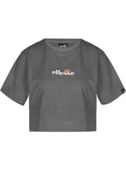 Aktion 👏 Große Größen Ellesse T-Shirt Celesi Crop In Black Günstig Kaufen 😀
