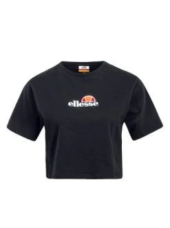 Brandneu 👍 Große Größen Ellesse T-Shirt Crop Fireball Black Günstig Kaufen 😉