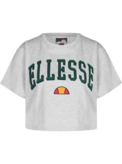 Besorgen 🎉 Große Größen Ellesse T-Shirt Mondo Crop In Grey Marl Günstig Kaufen 🔔