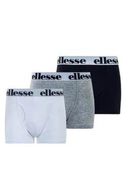Aktion ⌛ Wäsche Ellesse Trunk 3Pack Hali Black Grey White Günstig Kaufen 🎁